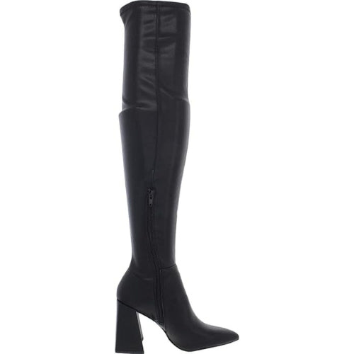 Steve Madden Womens Experience Faux Leather Pointed Toe Over-The-Knee Boots