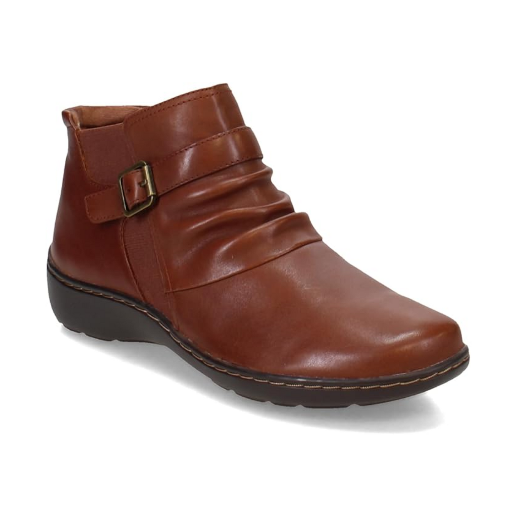 Clarks Cora Rouched Women's Leather Ankle Boots