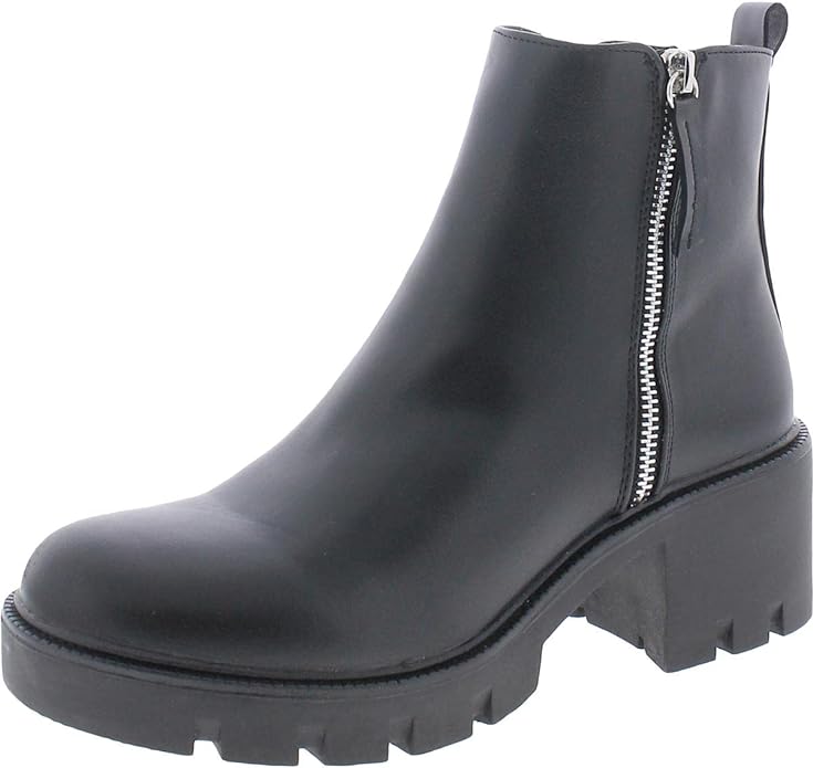 Steve Madden Womens Convinced Lug Sole Ankle Booties