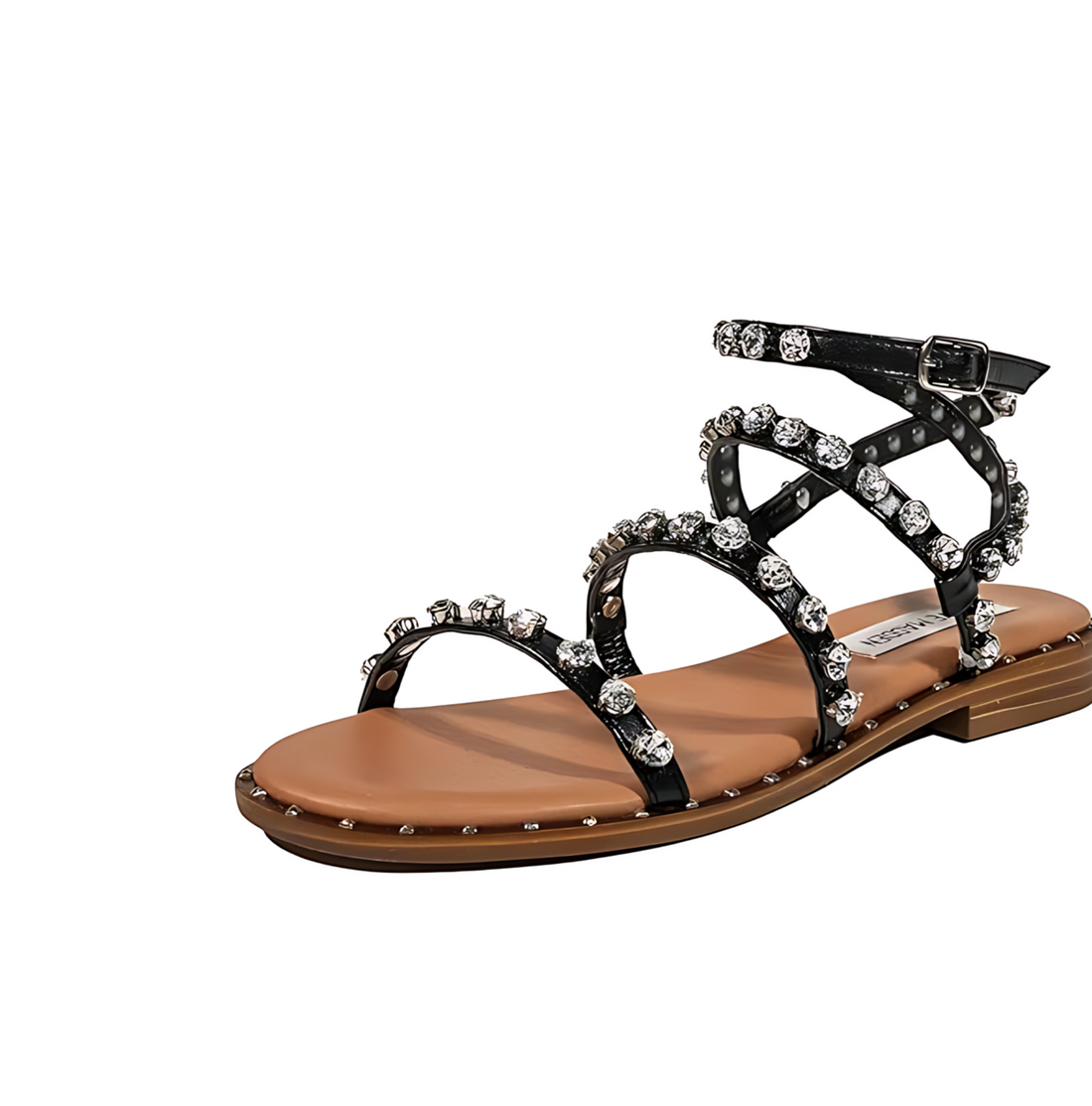 Steve Madden Women's Travel Flat Rhinestone Sandal