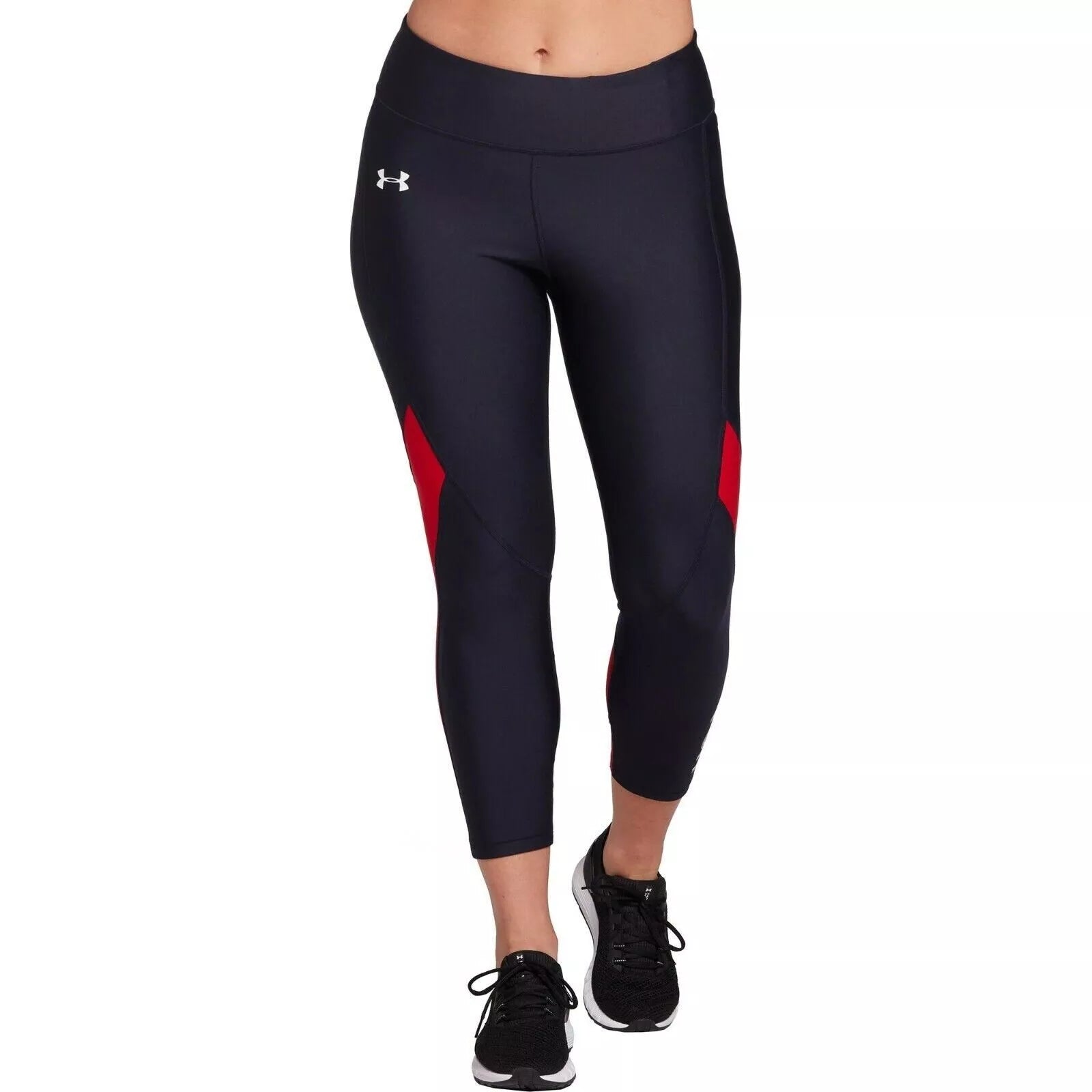 Under Armour Women's HeatGear Americana USA Leggings, Navy Red, X-Small