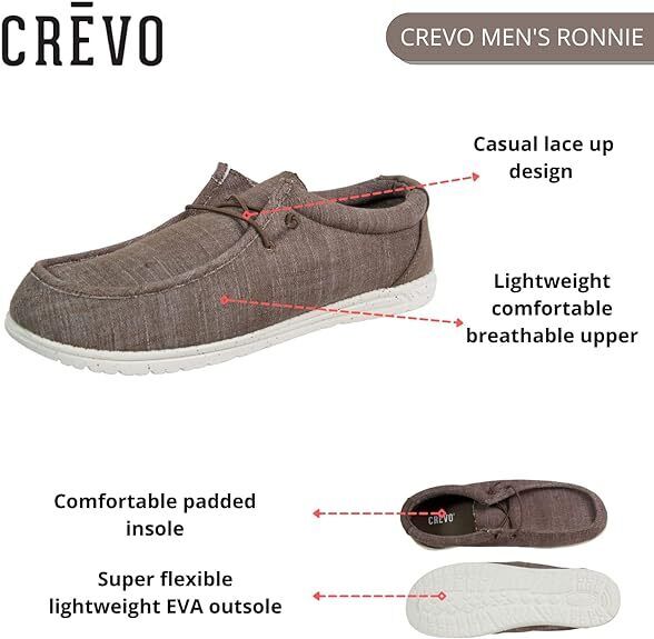 Crevo Ronnie Men's Slip On Canvas Loafer Sneakers