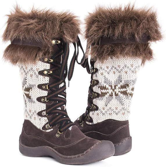 Muk Luks Women's Gwen Lace Up Snow Winter Boot