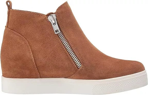 Steve Madden Women's Wedgie Fashion Side Zip Wedge Sneaker