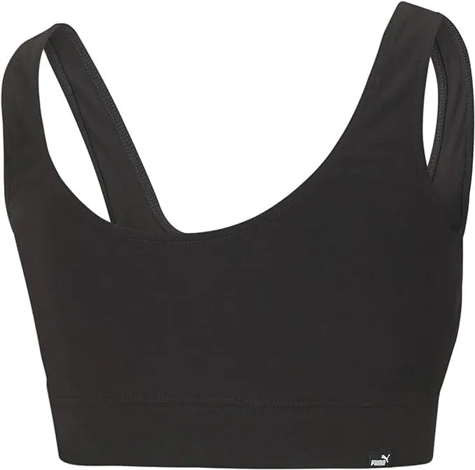 PUMA Women's Essentials Bra Top, Black, X-Small