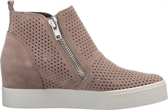 Steve Madden Women's Wedgie Fashion Side Zip Wedge Sneaker