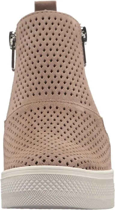 Steve Madden Women's Wedgie Fashion Side Zip Wedge Sneaker